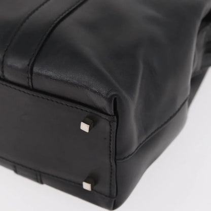 Salvatore Ferragamo Vintage Leather, Black, Leather, Tote Bag