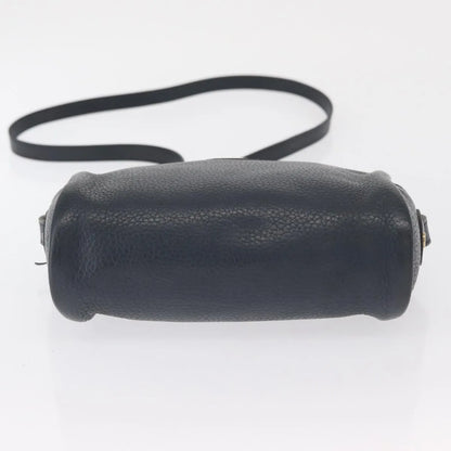 Christian Dior Vintage CD Logo Leather, Navy, Leather, Shoulder Bag