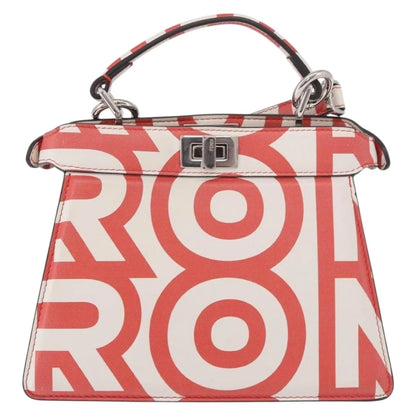 Fendi Peekaboo Leather, White, Leather, Handbag