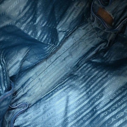 Prada Vintage Tote Leather, Blue, Leather, Tote Bag