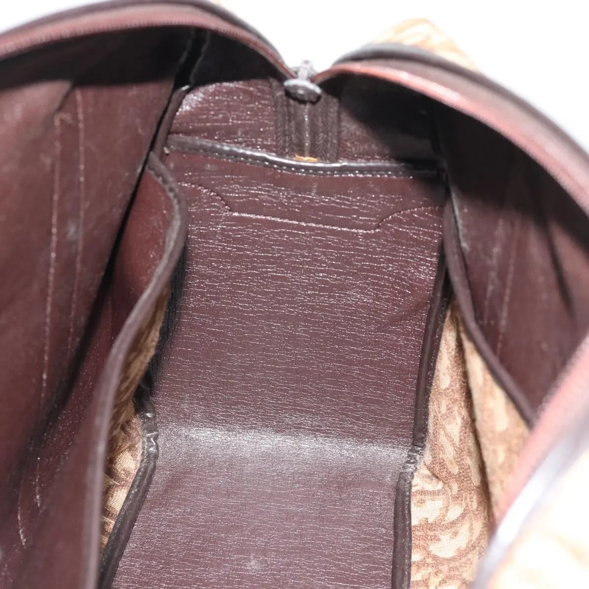 Christian Dior Vintage CD Trotter Canvas, Brown, Canvas, Handbag