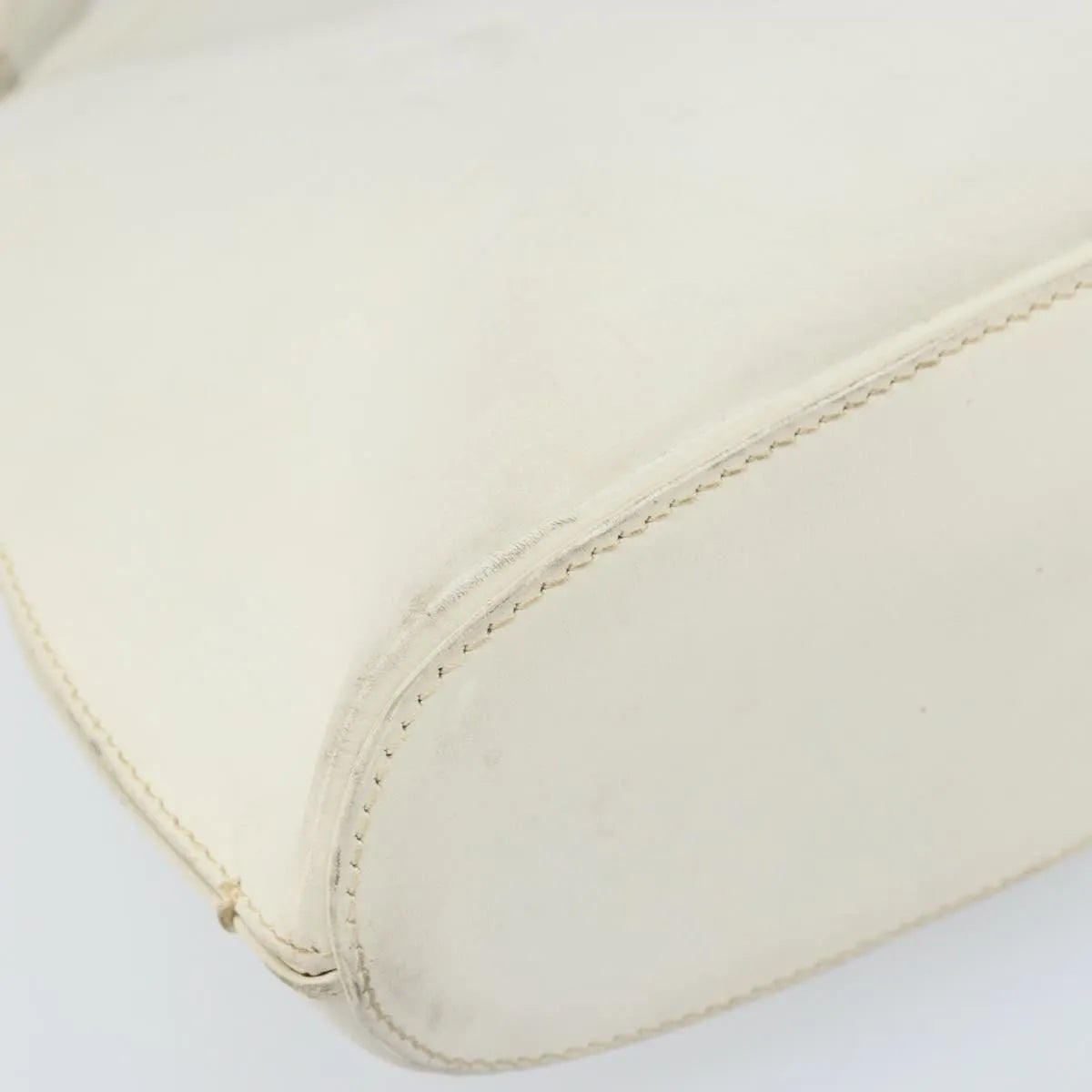 Gucci Vintage Leather, White, Leather, Handbag