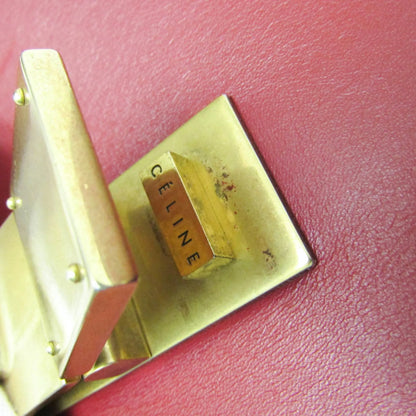 Celine Classic Box Smooth Leather, Red, Calfskin, Handbag