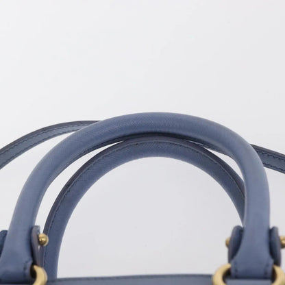 Salvatore Ferragamo Beky Tote Saffiano Leather, Blue, Leather, Handbag