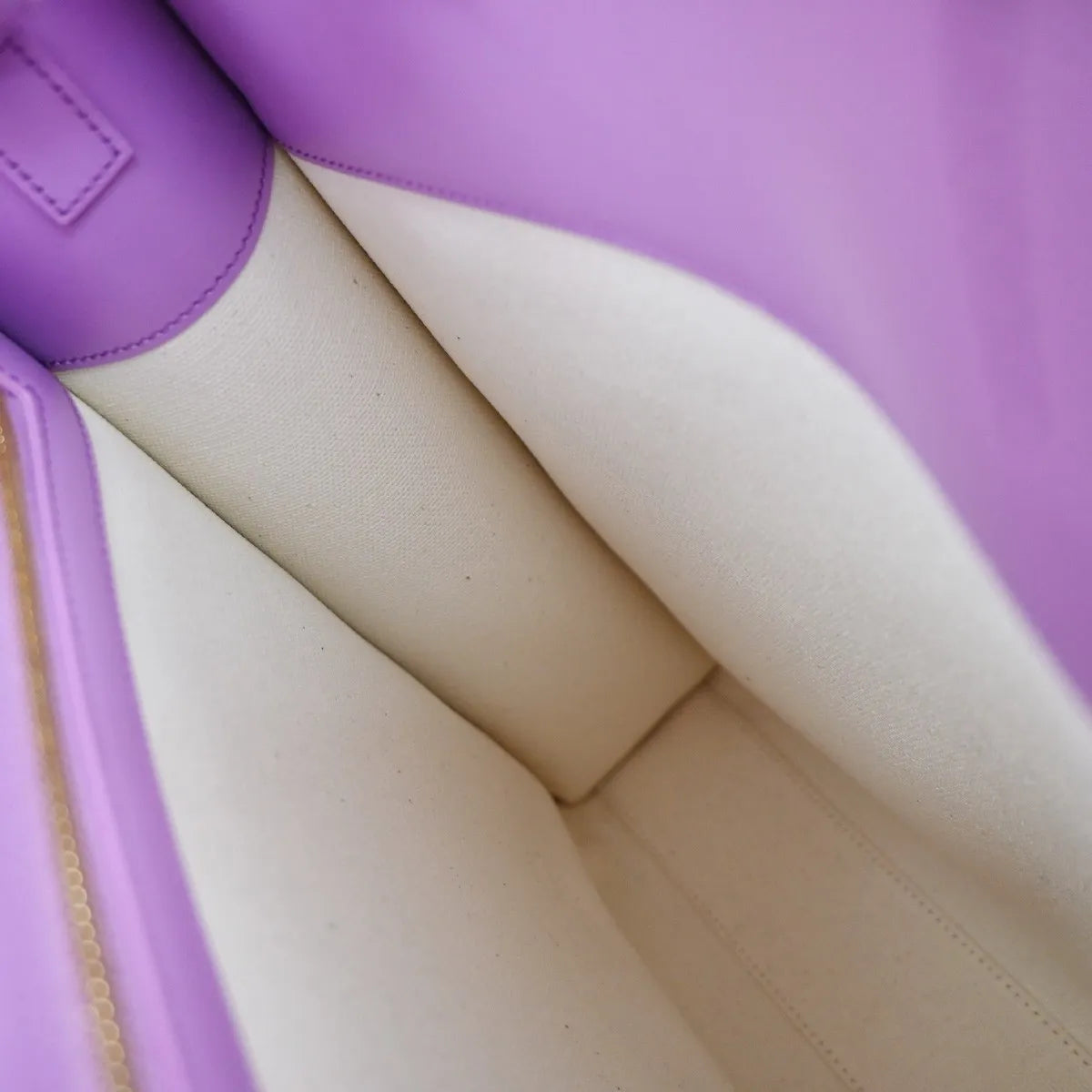 Celine Vertical Cabas Tote Canvas with Leather, Purple, Canvas, Tote Bag