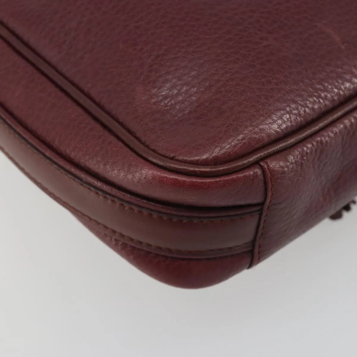 Cartier Tasseled Must de Cartier Leather, Burgundy, Leather, Shoulder Bag