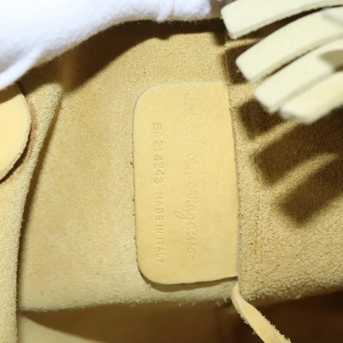 Salvatore Ferragamo Vintage Suede, Yellow, Suede, Shoulder Bag