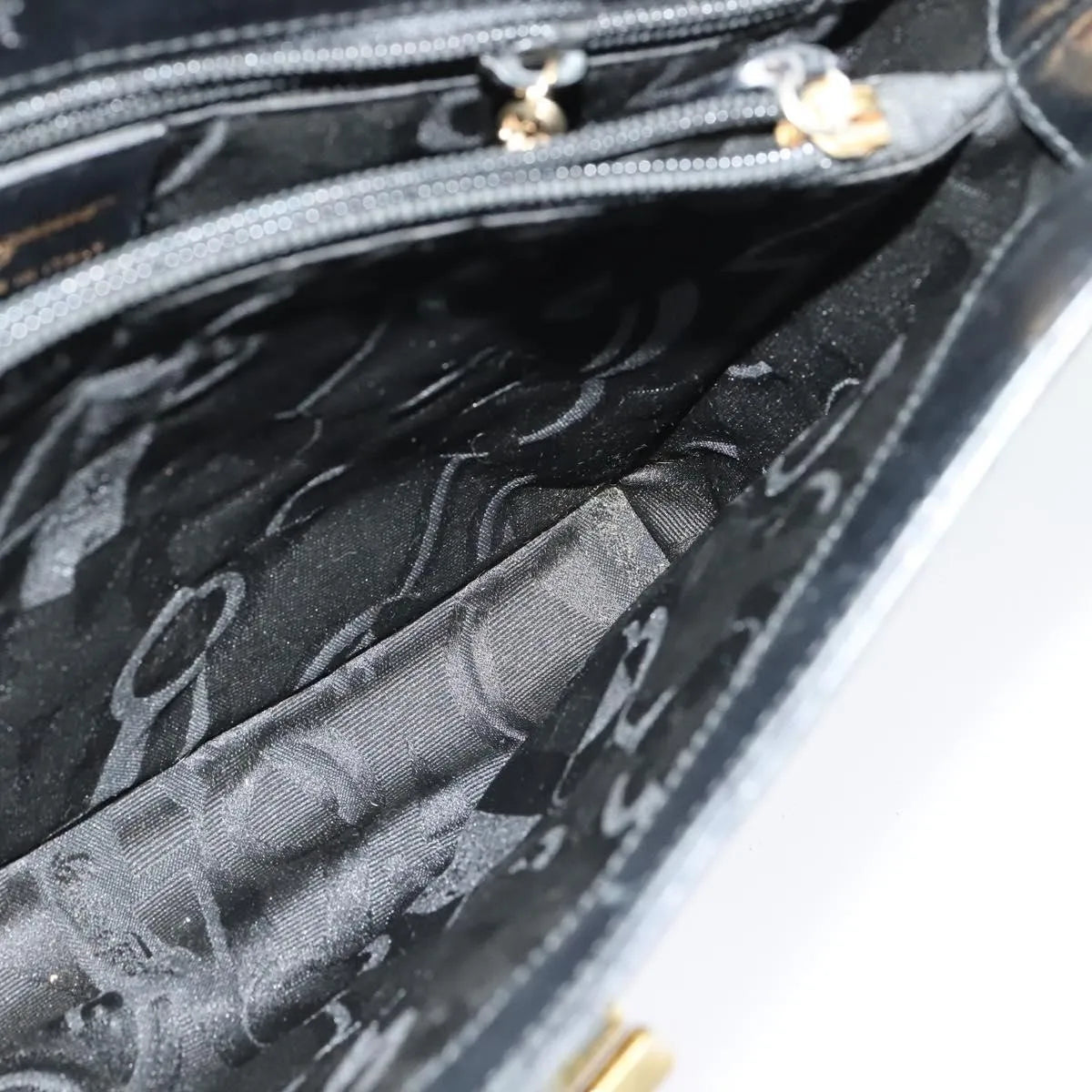 Salvatore Ferragamo Gancio Flap Hobo Leather, Black, Leather, Shoulder Bag