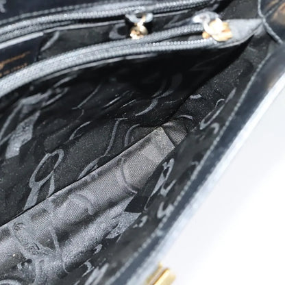 Salvatore Ferragamo Gancio Flap Hobo Leather, Black, Leather, Shoulder Bag