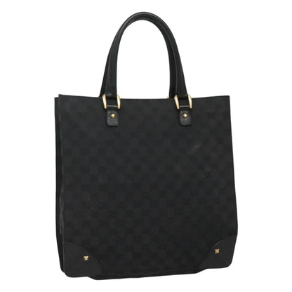 Gucci Nailhead Tote GG Canvas, Black, Canvas, Tote Bag