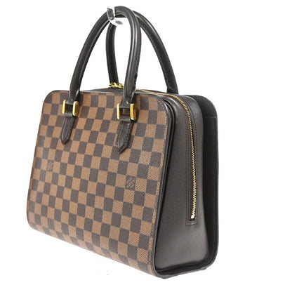 Louis Vuitton Triana Damier, Brown, Leather, Handbag