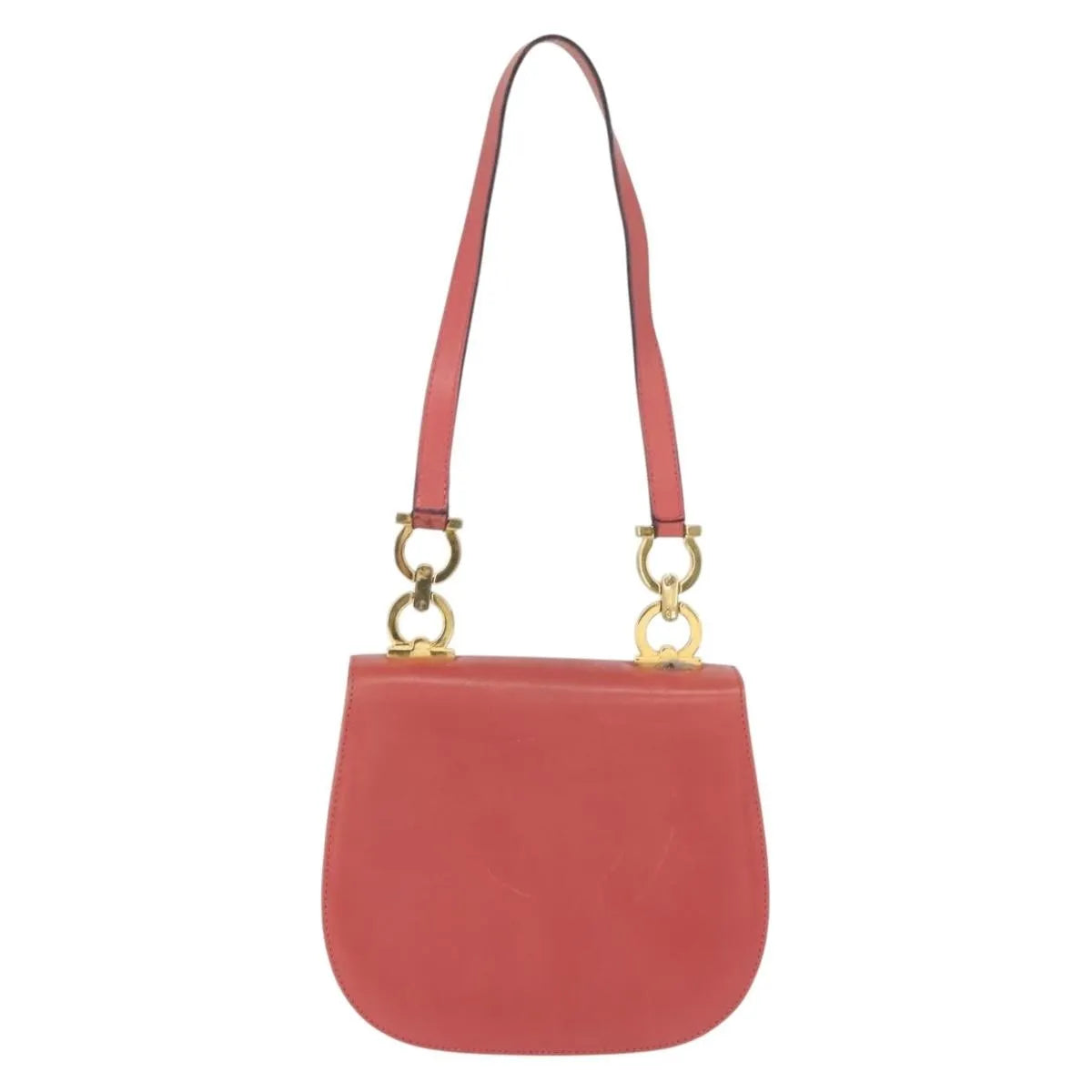 Salvatore Ferragamo Gancini Leather, Pink, Leather, Shoulder Bag