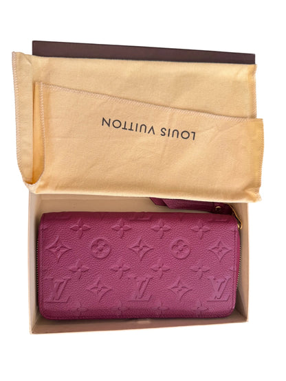 Louis Vuitton Clemence Monogram Canvas, Red, Leather, Wallet