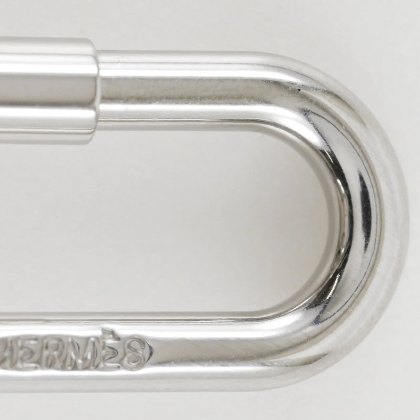 Hermes Cadena Metal, Silver, Metal, Charm