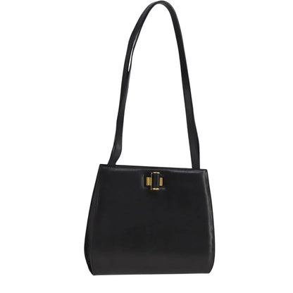 Salvatore Ferragamo Vintage Leather, Black, Leather, Shoulder Bag