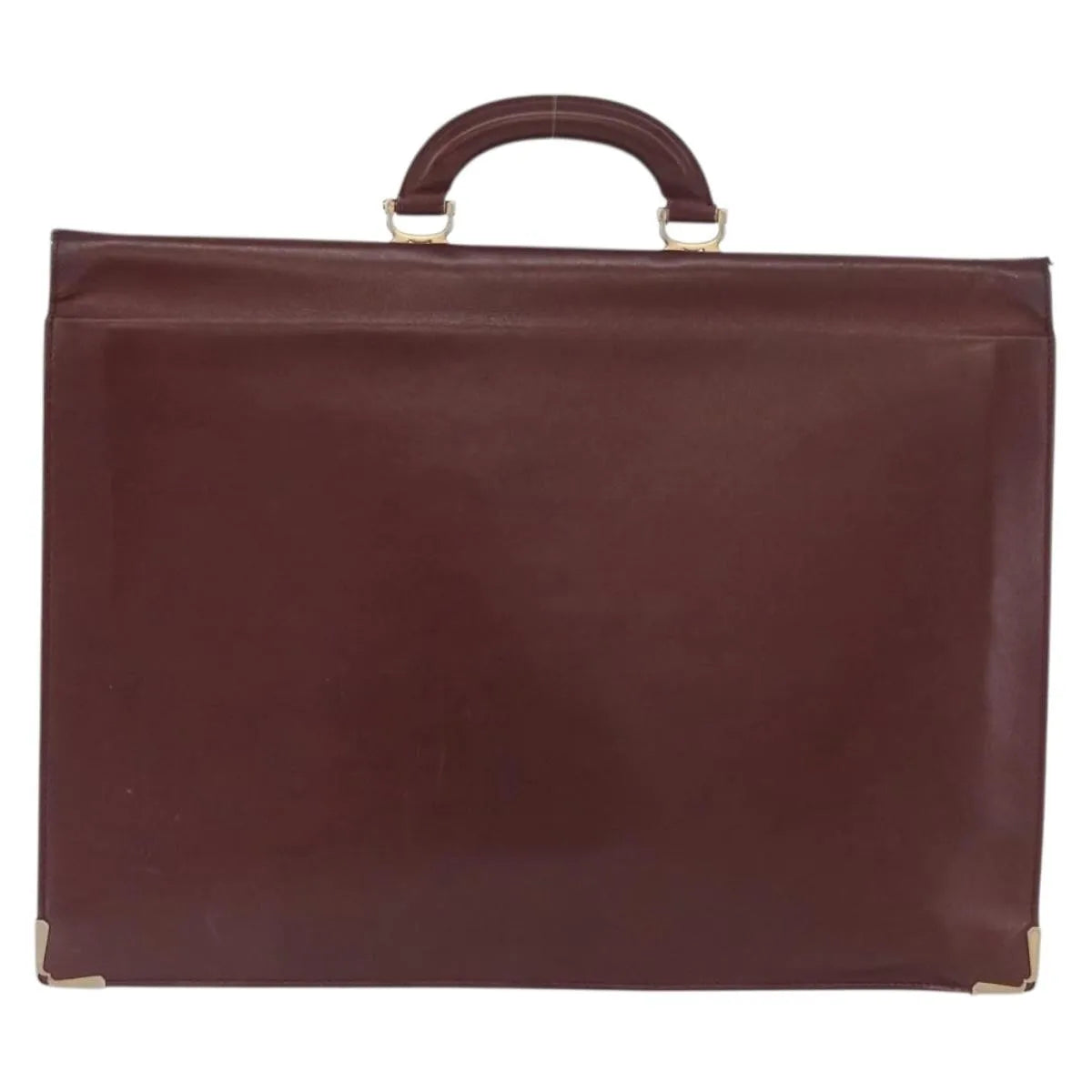 cartier Vintage must de Cartier Leather, Burgundy, Leather, Briefcase