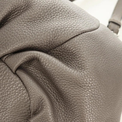 Fendi Selleria Pomodorino Leather, Gray, Leather, Tote Bag