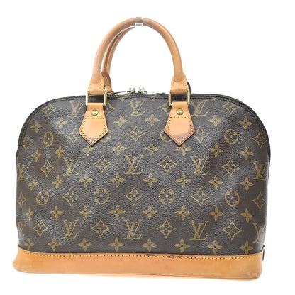 Louis Vuitton Alma Monogram, Brown, Canvas, Handbag