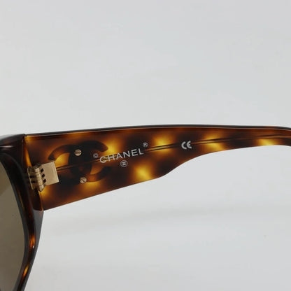 Chanel Coco mark barette Gold plated, Brown, Plastic, Sunglasses