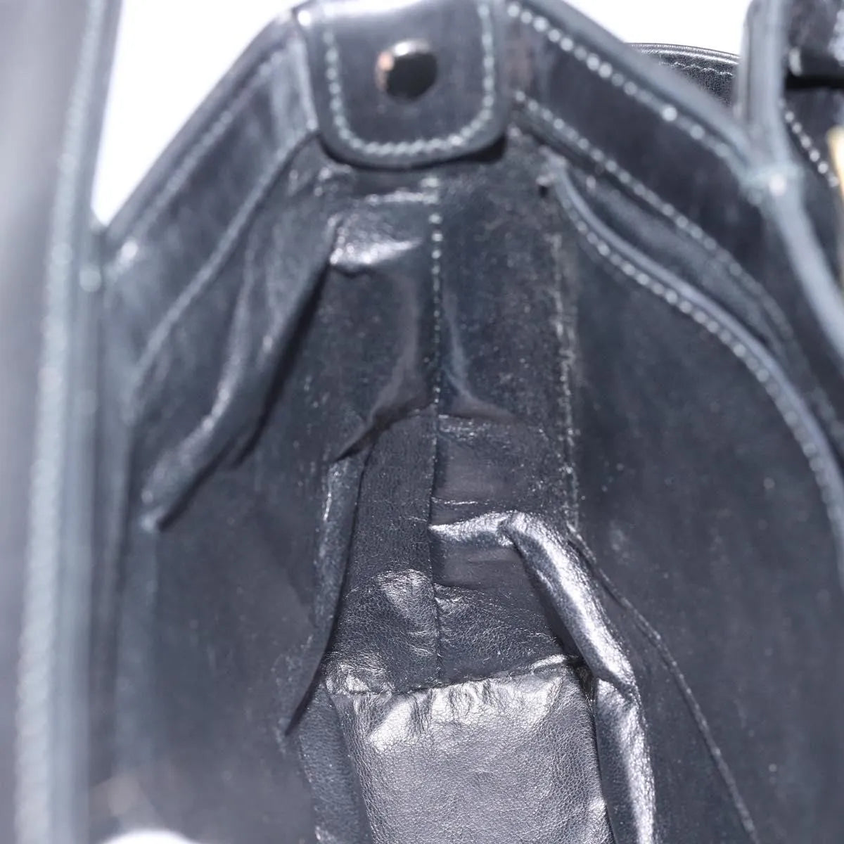 Gucci Vintage Leather, Black, Leather, Shoulder Bag