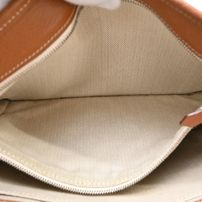 Hermes Barda Messenger Clemence, Brown, Leather, Shoulder Bag