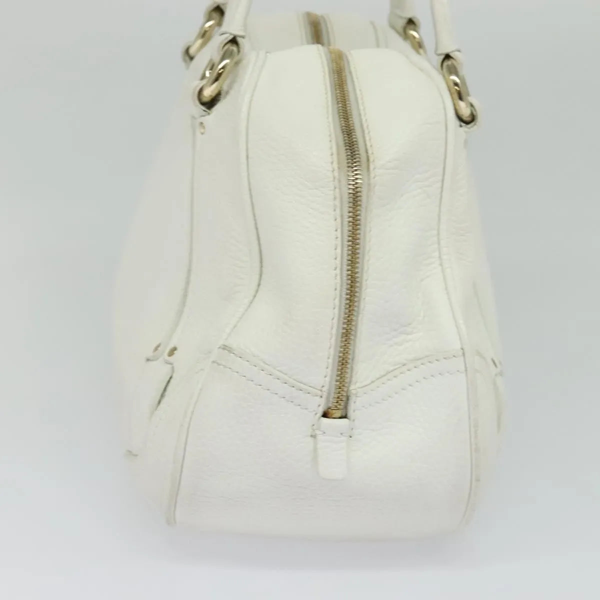 Celine vintage Leather, White, Leather, Handbag