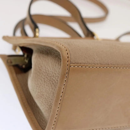Celine vintage Leather, Beige, Leather, Handbag