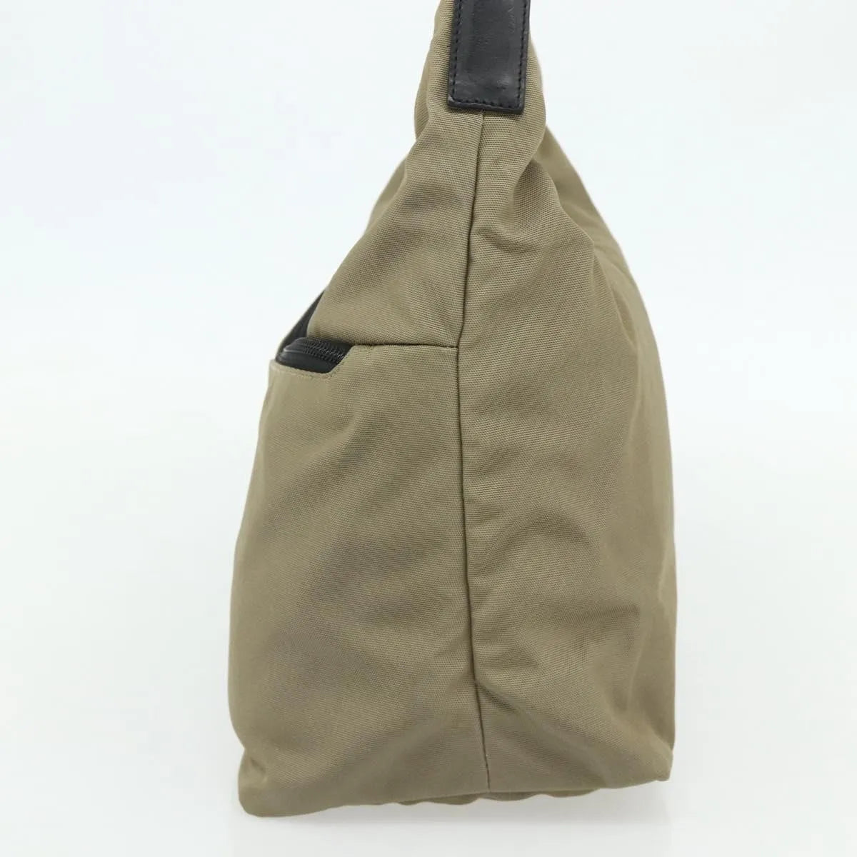 Gucci Double Pocket Hobo Nylon, Beige, Nylon, Shoulder Bag