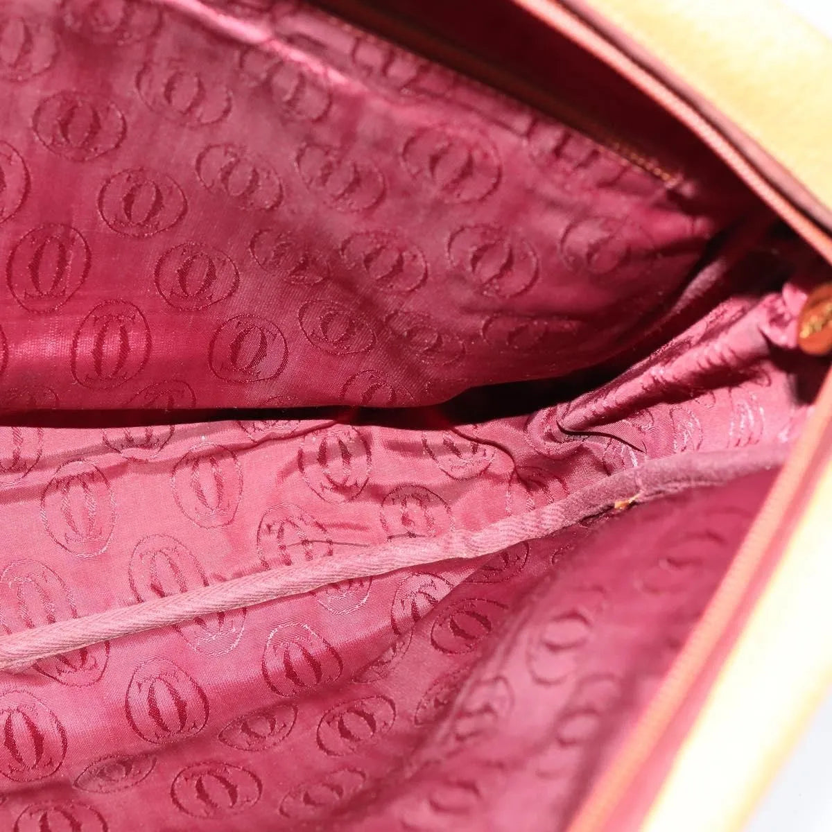 cartier Tasseled Must de Cartier Leather, Yellow, Leather, Shoulder Bag