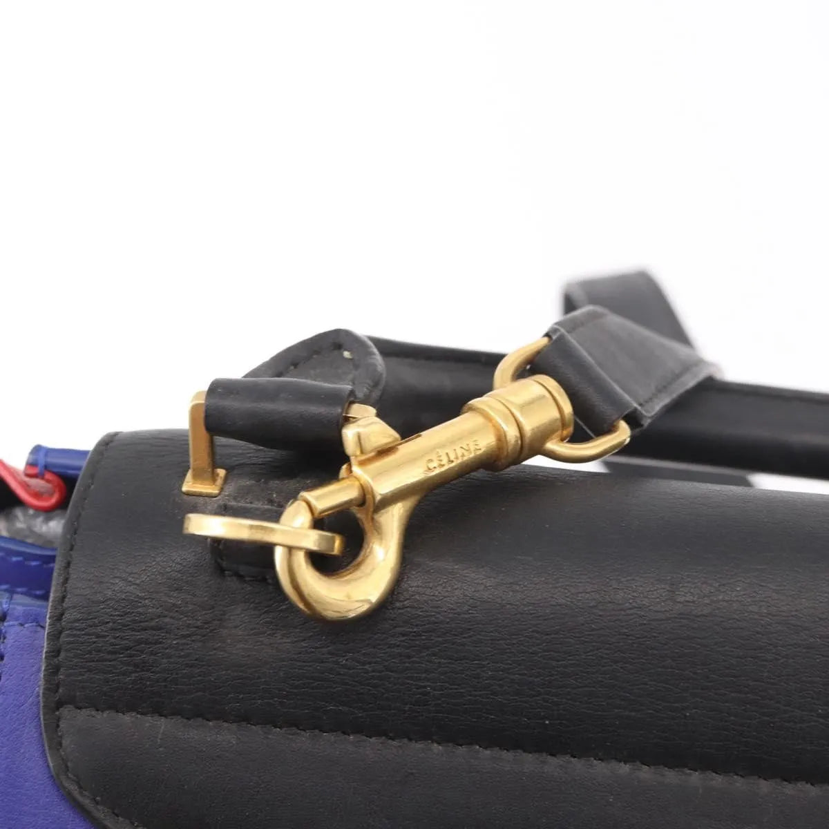 Celine Trapeze Leather with Suede, Multicolour, Leather, Handbag