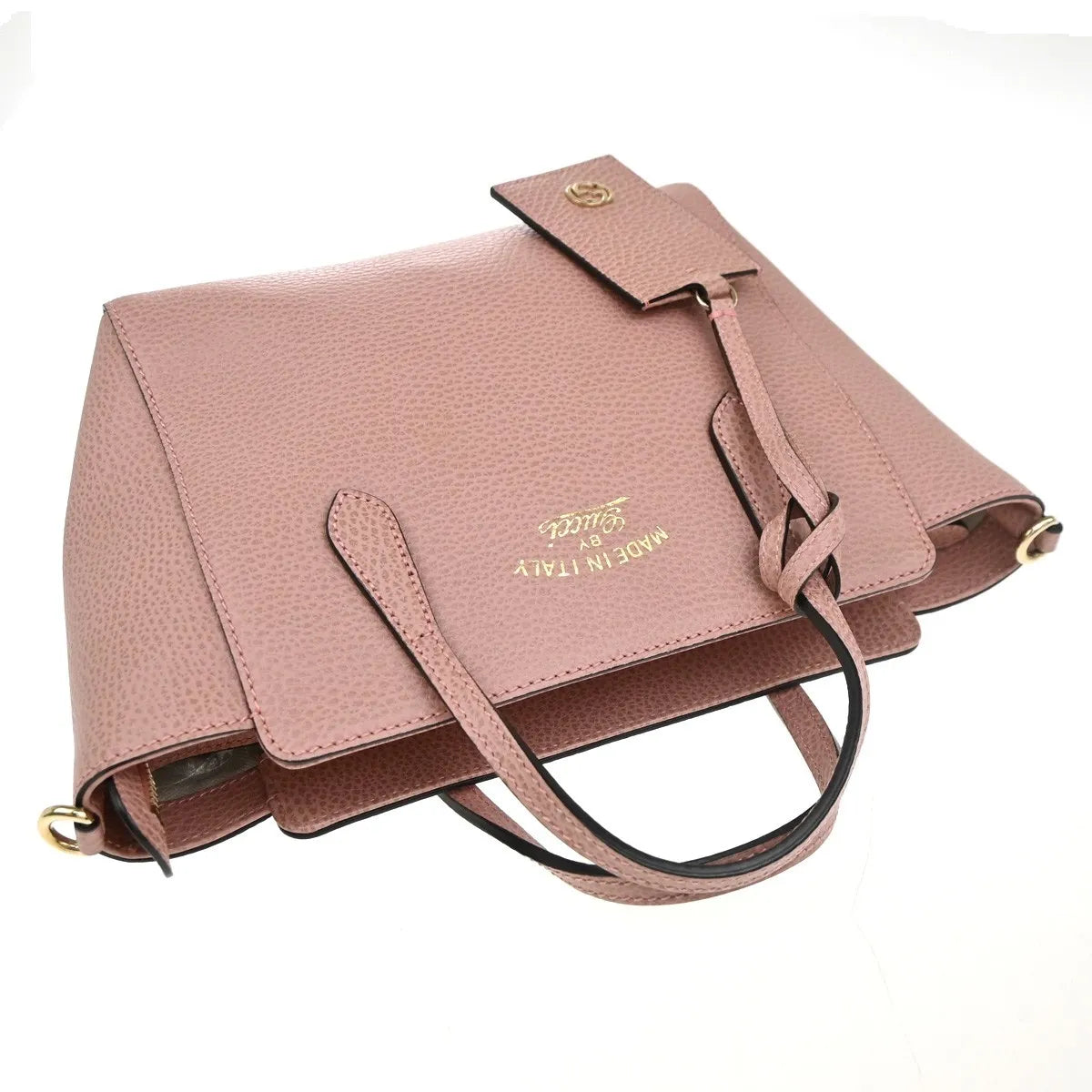 Gucci Swing Pebbled Leather, Pink, Leather, Handbag