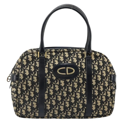 Christian Dior Vintage Trotter Boston Diorissimo Canvas, Navy, Canvas, Handbag