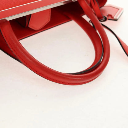 Fendi 2Jours Leather, Red, Leather, Tote Bag