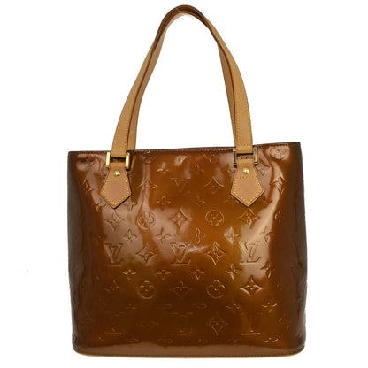 Louis Vuitton Houston Monogram Vernis, Brown, Patent Leather, Tote Bag