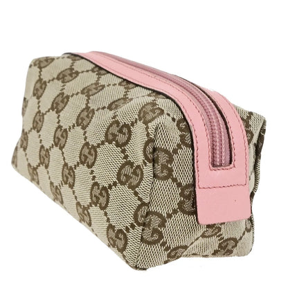 Gucci Cosmetic Case GG Canvas, Brown, Canvas, Clutch
