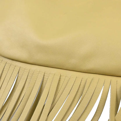 Bottega Veneta The Fringe Leather, Beige, Leather, Clutch