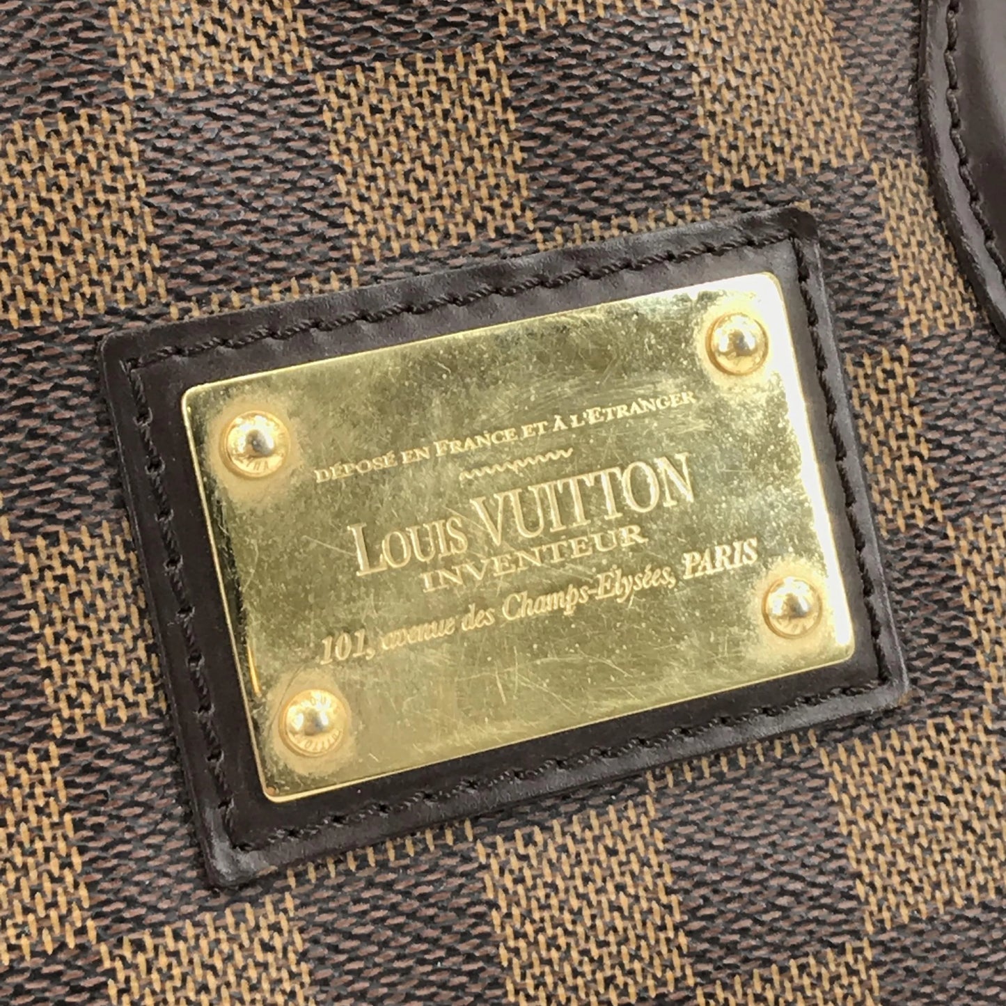Louis Vuitton Hampstead Damier Ebene, Brown, Canvas, Tote Bag