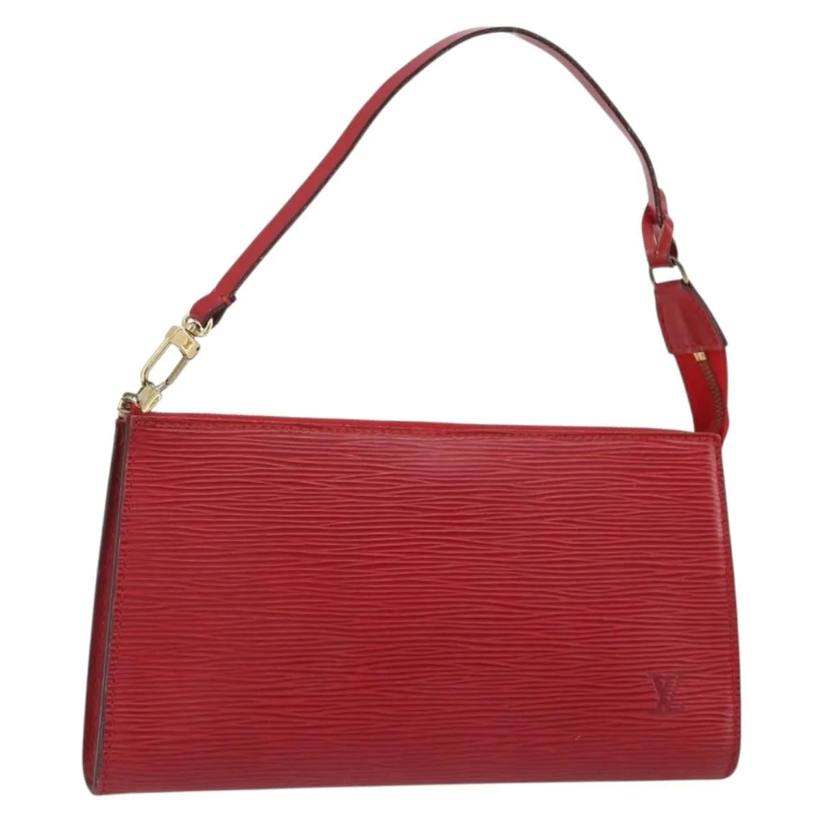 Louis Vuitton Pochette Accessoires Epi, Red, Leather, Clutch