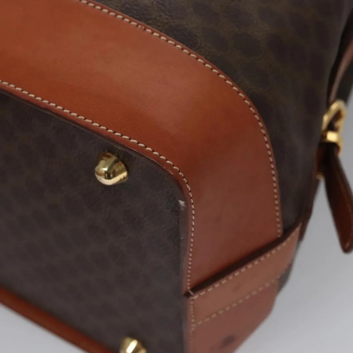 Celine Handbag Canvas, Brown, Canvas, Handbag