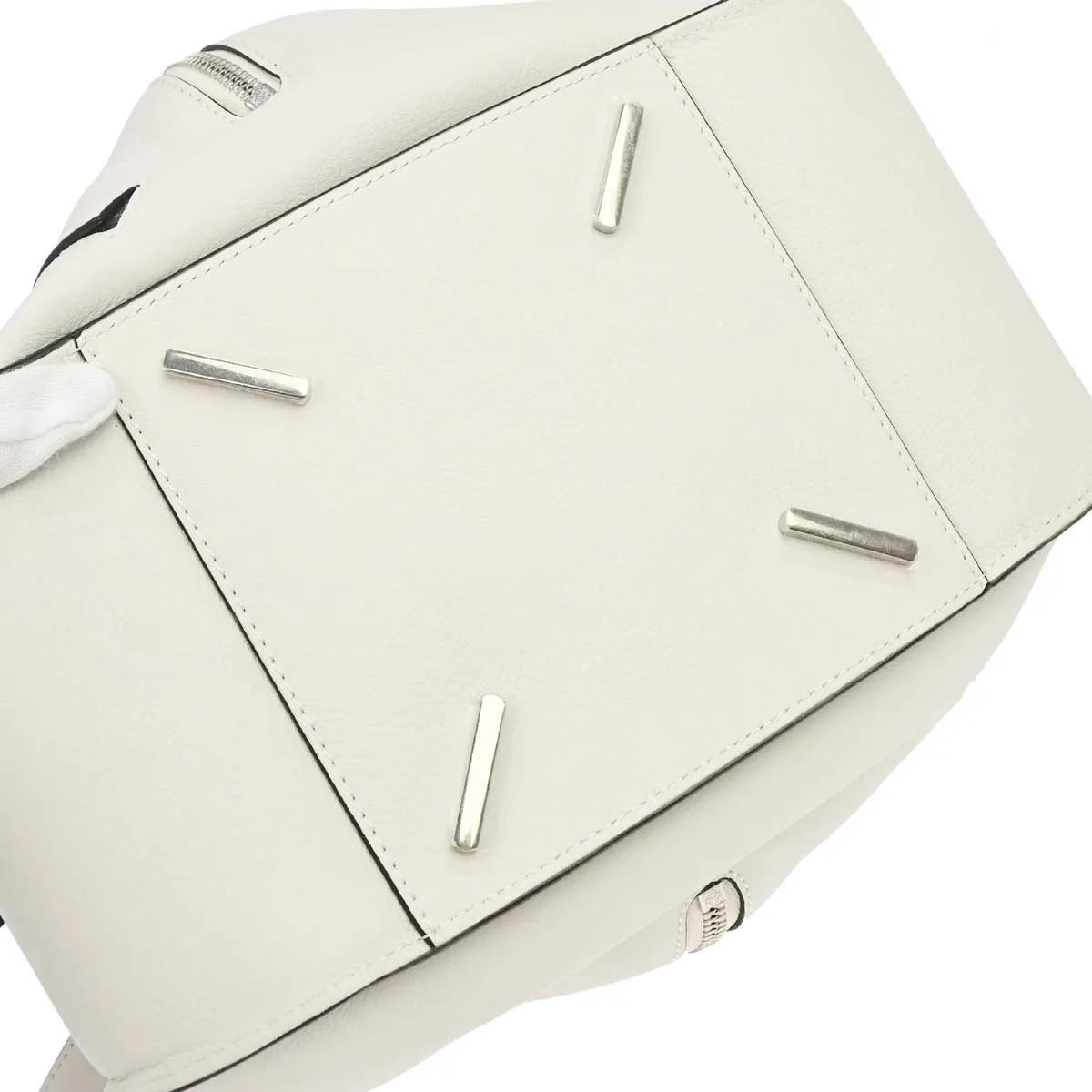 Loewe Hammock Leather, White, Leather, Handbag