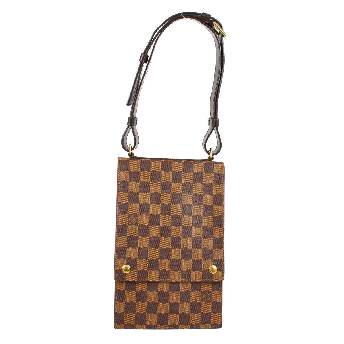 Louis Vuitton Portobello Messenger Damier, Brown, Canvas, Clutch
