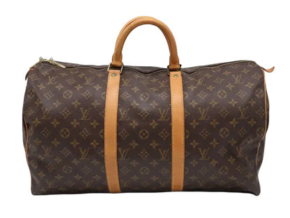 Louis Vuitton Keepall Monogram Canvas, Brown, Canvas, Travel Bag