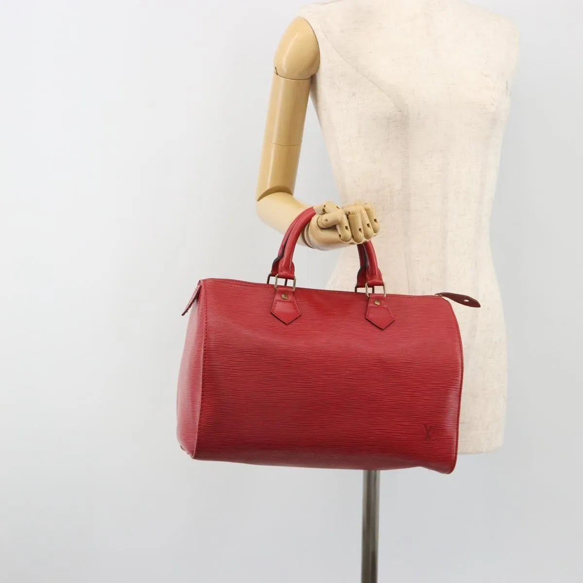 Louis Vuitton Speedy Epi Leather, Red, Leather, Handbag