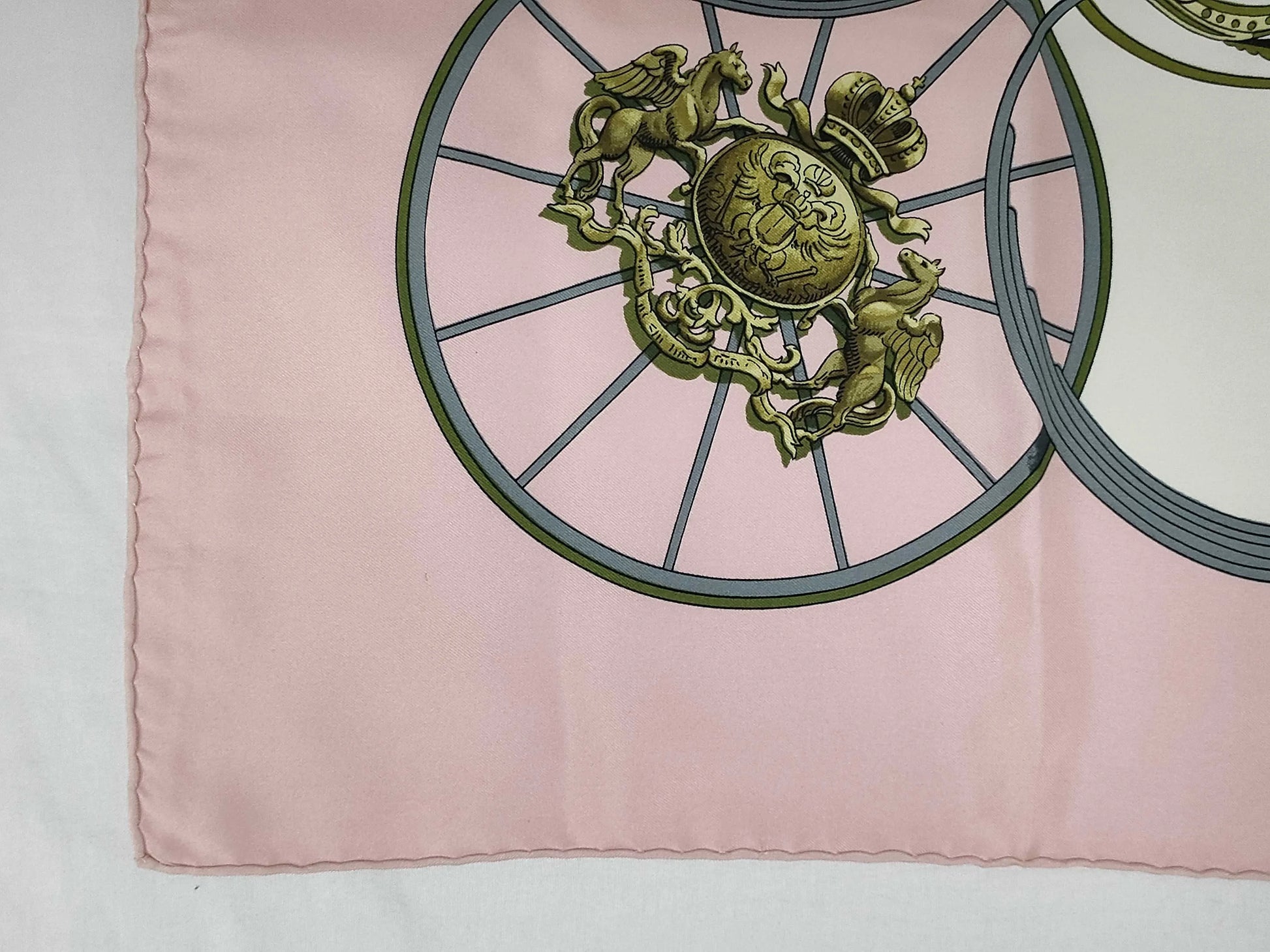 Hermes Carré 90 Silk multicolor, Pink, Silk, Scarf