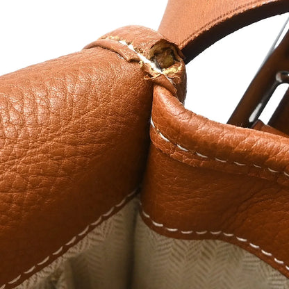 Hermes Barda Messenger Clemence, Brown, Leather, Shoulder Bag