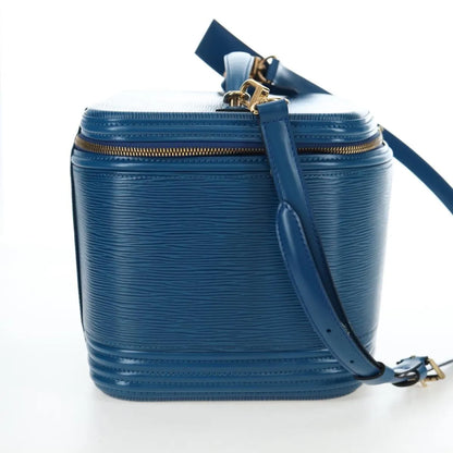 Louis Vuitton Nice Train Case Epi Leather, Blue, Leather, Handbag
