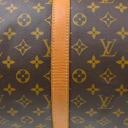 Louis Vuitton Keepall Monogram, Brown, Canvas, Travel Bag