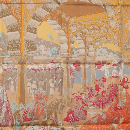 Hermes Carré 90 Silk multicolor, Orange, Silk, Scarf