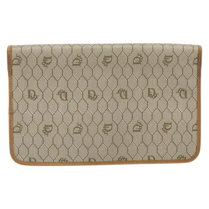 Christian Dior Vintage honeycomb clutch Canvas, Beige, Canvas, Clutch