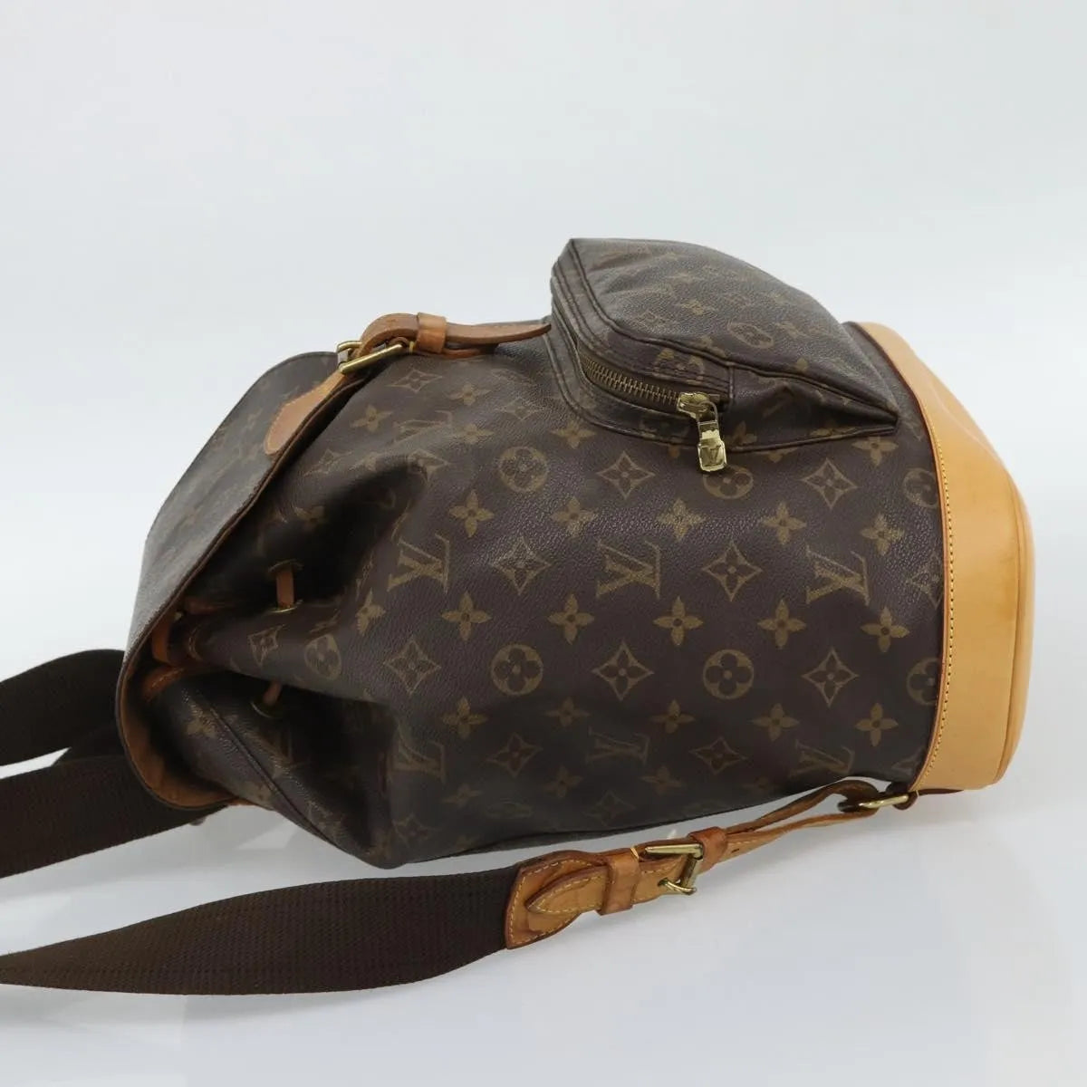 Louis Vuitton Vintage Montsouris Monogram Canvas, Brown, Canvas, Backpack